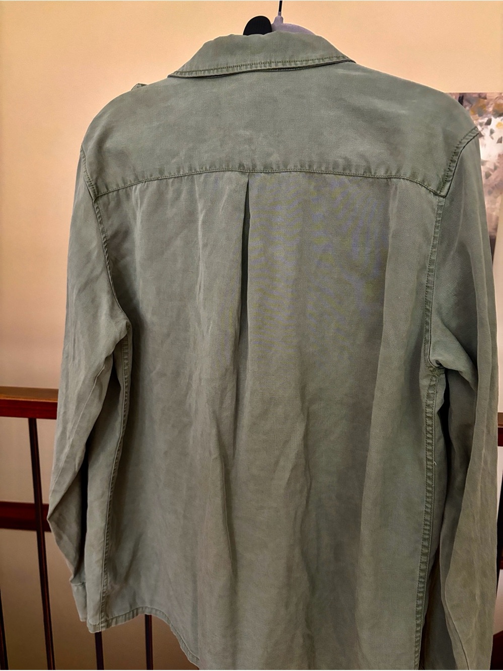 NEW Velvet Heart Army Green Military Shacket/Shirt Embroidered Tribal Motif XL - Picture 3 of 8